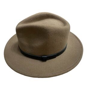 High End Brixton Mfg Co Tan Felt Men’s S 7 Fedora Hat MINTY